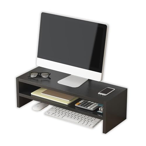 モニター台 二段式 机上台 幅50cm パソコン台 PC台 卓上収納 人間工学デザイン 机上整理 キーボード収納 パソコン スタンド プリンター台 耐荷重15kg モニタースタンド