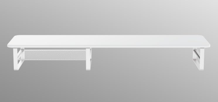 Doowiit モニター台 卓上 2段収納 100cm 木製 机上台 安定性 PC台 パソコン台 pc キーボード収納 プリンタ 液晶モニター台 パソコンラック （ホワイト）