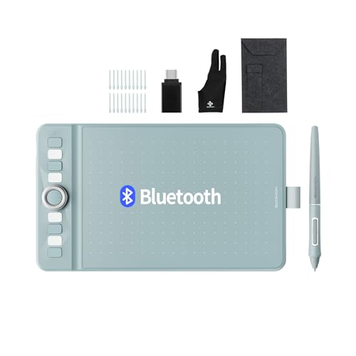 GAOMON ペンタブ 筆圧検知16384レベル 有線・無線両対応 傾き検出機能 Bluetooth接続対応 Windows/MacOS/Chrome OS/Linux対応 Androidスマホで使える iPhoneのIbisPaintに対応 板タブ 8×5インチ ペンタブレット WH8