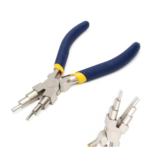 latikaly 多機能ペンチ ワイヤーループペンチ 6リング型 多サイズのリング作り 曲げ加工 DIY 手作り フ..