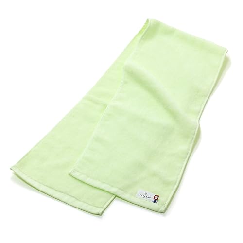 TANGONO 今治タオル 認定 マフラータオル (パステルグリーン) 20×110cm スポーツタオル アウトドア 山登り 吸収 速乾 シンプル 無地 運動 推し活