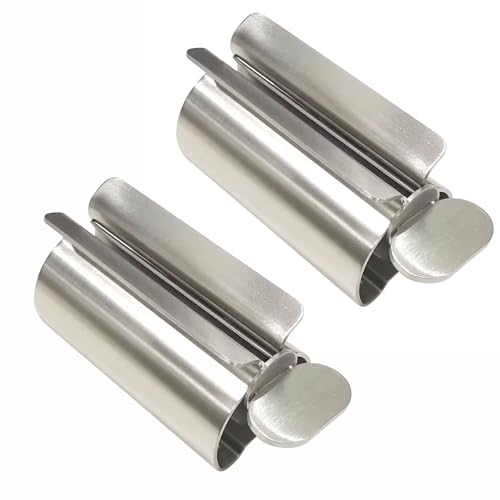 オーディオファン 歯磨き粉 チューブ絞り スタンド 304ステンレス鋼 絵の具 クリーム 化粧品 2点セット..