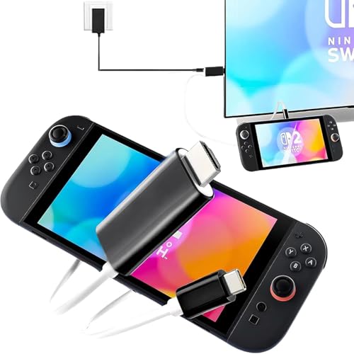 Switch 2 ドック【新登場- 直接にTV出力】スイッチ2ドック HDMI2.0/4K@60Hz/PD100W Type-C 出力 ROG ALLY/X/Steam deck/Oled/旧型Switch/EL兼用TVドック HDMI変換 小型 遅延なし 多機能 アダプター 旅行 出張 持ち運び