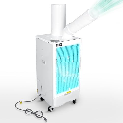 AutoGo スポットクーラー業務用 エアコン 工事不要 置き型 移動式 冷房 除湿 送風 ポータブルエアコン 整備工場 倉庫 省エネ 排熱ダクト付き スポットクーラー 業務用