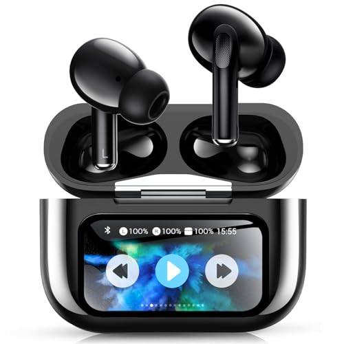 イヤホン bluetooth ワイヤレスイヤホン gukki【多機能タッチスクリーン・ANC対応】蓋を開けたら接続 ブルートゥースイヤホン 最大32時間再生 Hi-Fi ノイズキャンセリング ぶるーとぅーすイヤホ