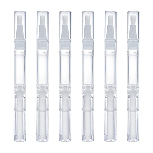Doyeemei ツイストペン 6本入り 2ml 透明 詰め替え 容器 空のネイルオイルペン リップ オイル チューブ..