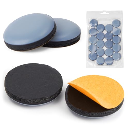 家具スライダー, 20枚入り 25mm 椅子脚カバー 滑るタイプ, 取れない 椅子足カバー 家具移動パッド キズ..