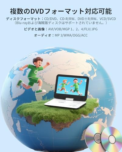 ��2026 Ķ���̡� BOIFUN �ݡ����֥�DVD�ץ졼�䡼12.5�� �ߥ˥ץ졼�䡼 10.5����� 1024*600�վ� 270���ž��ǽ �ޤꤿ���߼� �����꡼�� 2500mAh�Хåƥ꡼ ����5���ֺ��� CD/DVD/USB/SD/AV�б� ι�� �ֺ�