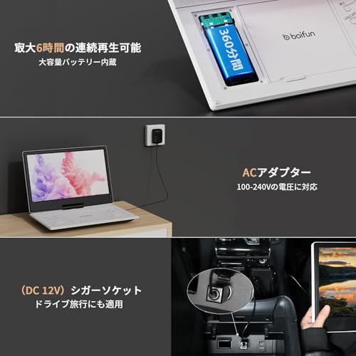 ��2026�����ǡ�14.1���������̡�2ǯ�ݾڡ� �ݡ����֥�DVD�ץ졼�䡼 15.9�� BOIFUN cd/dvd�ץ졼�䡼 �ݡ����֥� �ֺ��� 1366*768 �վ� �����̥Хåƥ꡼ 6����ĶĹ���� �꡼�����ե꡼ TVƱ������