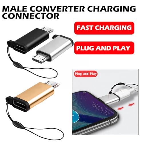 3������ USB Type C to Micro USB �Ѵ������ץ� ���� �ǡ���ž�� ������C �ޥ����� USB �Ѵ������ץ��� ����ߥ˥����� ʶ���ɻ� �����ۥ�����դ� for Galaxy S8/S9/OnePlus 2/Huawei P10/Nexus 5X/6P/Pixel/Macbook P