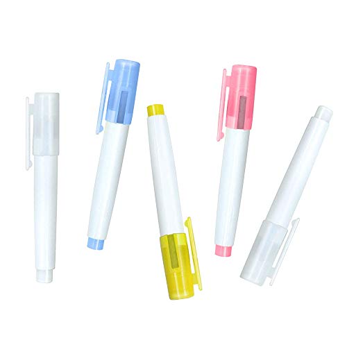 チョークホルダー マグネット付き,チョーク白X2,赤,黄,青（5本セット）