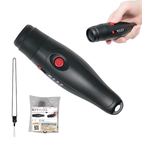 【安心の国内ブランド】 電子ホイッスル 電池式 大音量120dB ワンタッチ スポーツ 審判用 防災 ...