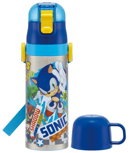 スケーター(Skater) 水筒 子供用 2WAY 直飲み 470ml コップ飲み 430ml ソニック 男の子 ステンレス 保温保冷 軽量 waterbottl...