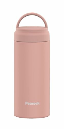 【持ち運び便利なハンドル付き】ピーコック魔法瓶 スクリューマグボトル ダスティピンク 350ml 水筒 魔法瓶 保温 保冷 まほうびん 持ち手 軽量 タンブラー コーヒー マグ 洗いやすい マグボ