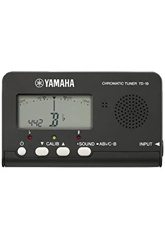 ◆商品名：ヤマハ YAMAHA クロマチックチューナー ブラック TD-19BK見やすい液晶針式メーター採用幅広い測定範囲　　A0〜C8美しい響きを作り出す純正長三度、短三度のガイドマーク付きキャリブレーション機能搭載で様々なコンサートピッチに対応オートパワーオフ機能搭載