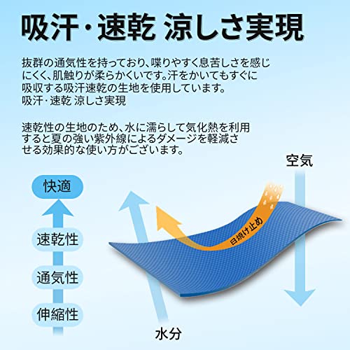 [KBCOOL] �䴶�ե��������С� �ͥå������� �������� UV���å� ��� UPF50+ ���Ƥ��к� ���� �̵�����ͥ�� ©�줷���ʤ� �Ƶۤ��䤹�� �۴�®�� ��� ���ݡ��� �Х��� ���˥� ����� ����