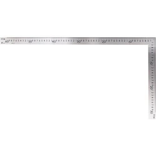 シンワ測定(Shinwa Sokutei) 曲尺 中金 普及型 ステン 60×30cm 表裏同目 63410