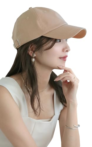 [Little&More] 帽子 レディース uvカット 日焼け防止 【UVも遮光性も100%カットでUPF50+】 (キャメル, ノーマル)