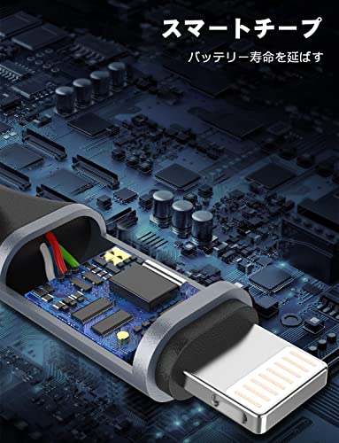 Atill for iPhone 充電ケーブル ライトニングケーブル 1M 3本セット Lightning ケーブル アイフォン 急速充電 高耐久編組ナイロン USB 充電コード USB同期 高速データ転送 高耐久 断線防止 iPhone iPad iPod