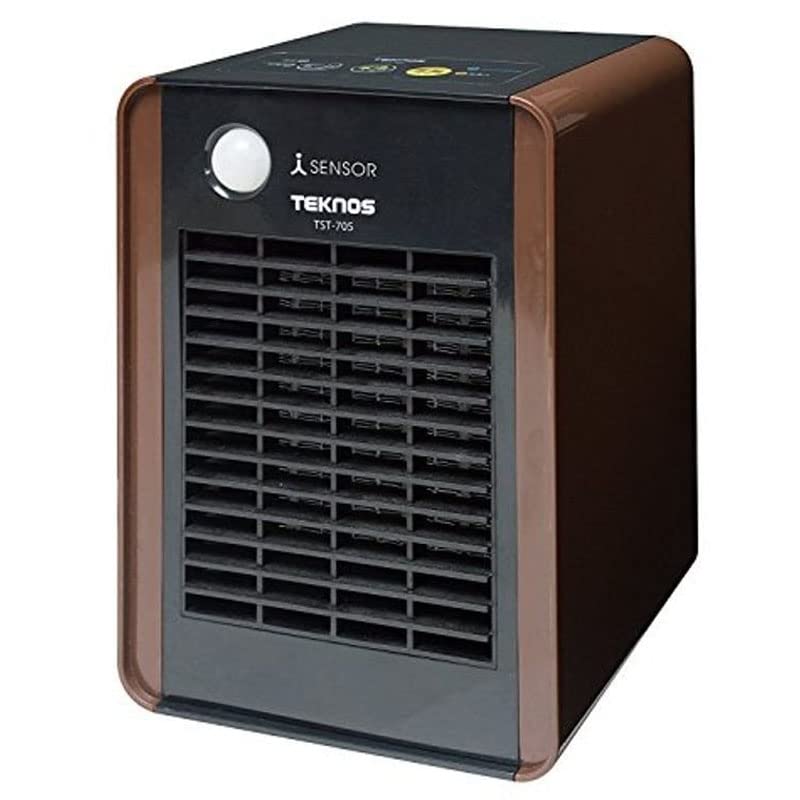 TEKNOS ミニセラミックファンヒーター人感700W ブラウン TST-709