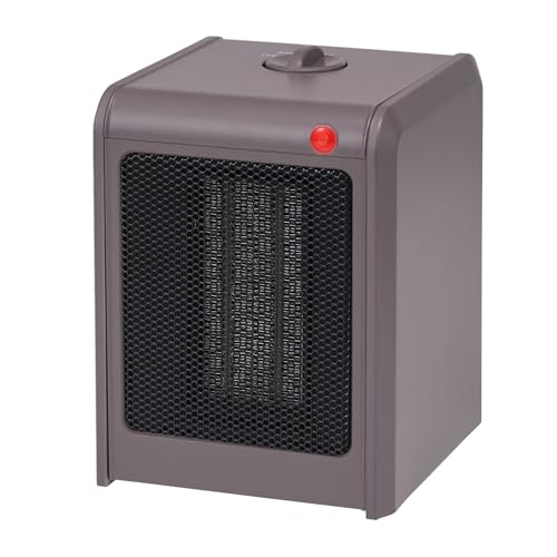 ユアサプライムス セラミックヒーター YKT-S600E(H) 小型 軽量 コンパクト 300W 600W 電気ファンヒータ..