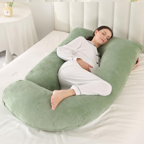 ◆商品名：Orbezil だきまくら 妊婦 抱き枕 U字全身枕 授乳クッション 多機能添い寝枕 全身を包み込むだきまくら 枕カバー洗える グリーン 60*155cm【サイズ】60*155cm/65*175cm、男女兼用の大きいサイズです。ア...
