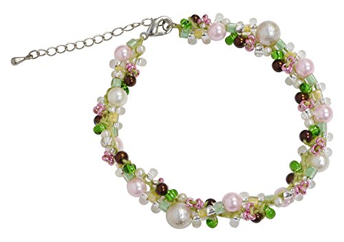 TOHO ビーズキット TOHO Lab.シリーズ DEMIビーズでつくるアクセサリー ビーズクロッシェ編 お花のブレスレット TL-D-2