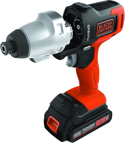 ブラックアンドデッカー(BLACK+DECKER) コードレス マルチツール multievo EVO185I1 インパクトドライバー DIY 電動工具 穴あけ 締付工具 専用キットボックス付属