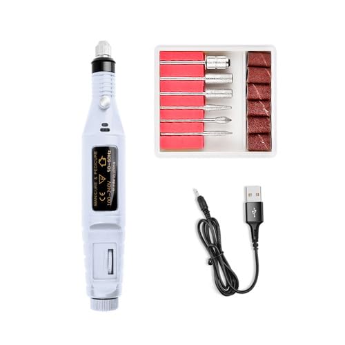 電動ネイルマシーン ホワイト ネイルドリル ジェルネイル オフ セルフネイル ビット コンパクト USB