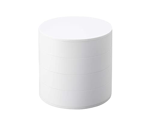 山崎実業(Yamazaki) ネイルパーツ ＆ アクセサリー収納 ケース ホワイト 約W10XD10XH10cm タワー tower 仕分けて収納できる 5797
