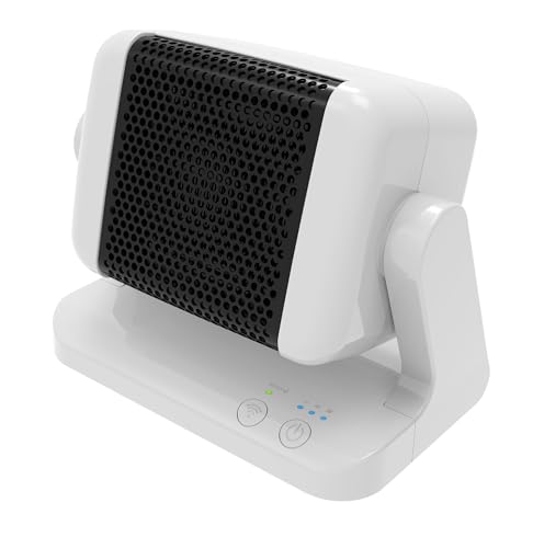 【最新 2025年製】 TOPLAND 小型 コンパクト セラミックヒーター 300W 電波式 人感センサー搭載 ホワイト 白 SC-CH25WT