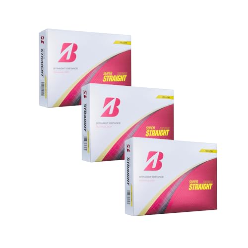 ◆商品名：BRIDGESTONE(ブリヂストン) ゴルフボール SUPER STRAIGHT 2025年モデル イエロー 3DZセット（36球入り）カラー：イエローセット：3DZセットこの商品は3DZセットです。 打感：グリーン周りでもソフトな打感 弾道：直進性に優れた強弾道 素材：コア/ソフトグラデーショナルコア、インナーカバー/高反発アイオノマーインナーカバー、アウターカバー/高耐久ソフトアイオノマーカバー、ピース構造：アイオノマーカバーソフト3ピース ディンプル：デルタウィング・ディンプル326 プレーナンバー：1,2,3,4、原産国：日本/ベトナム