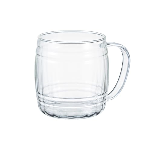 HARIO(ハリオ) 耐熱グラス バレル 620mL ビール グラス ジョッキ 食洗機 電子レンジ 使用可 耐熱ガラス 日本製 HGB-620-M