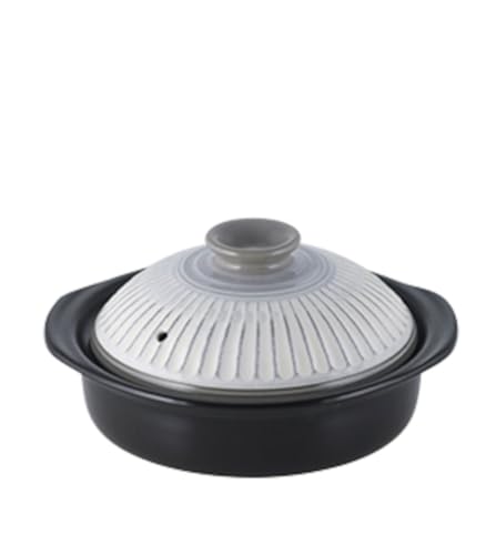 【2025年・正規品】 銀峯陶器(Ginpo Touki) 萬古焼 銀峯 菊花 土鍋 6号 1人用 粉引 ホワイト 日本製 41061