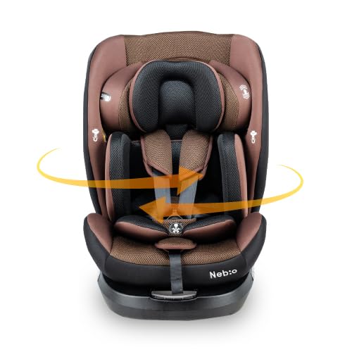 Nebioネビオ ISOFIX＋テザーベルトで足下広々チャイルドシート 新生児 0歳～12歳頃まで R129適合 ベビーグッズ 出産祝い リクライニング 360°回転式 洗える 取付簡単 ISOFIX テザーベルト ターンピ
