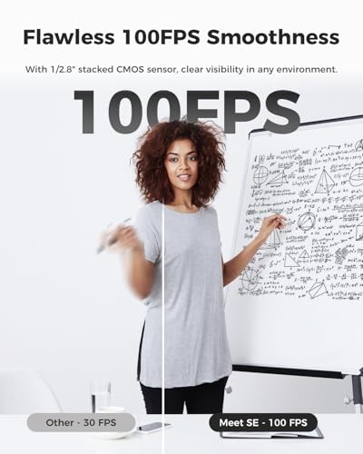 OBSBOT MEET SE 1080P 100FPS FHD Web����� �����֥���� AI��� 1/2.8 CMOS HDR ���꺹����AF �ե��륿���ù� �Υ����㸺�ޥ��� �饤���ۿ� �ӥǥ����� PC Mac Windows (���饦�ɡ��ۥ磻��)