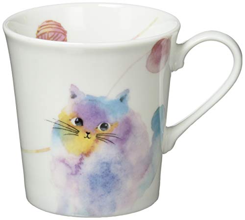 セラミック藍 モコ猫 マグカップ ブルー サイズ:約 9×9.5×h11.5cm13172