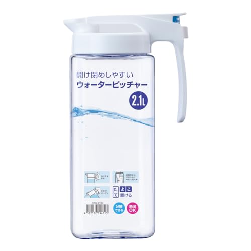 At Quality 冷水筒 ウォーターピッチャー 2.1L 横置き可能 開け閉めしやすい AWJ-2100
