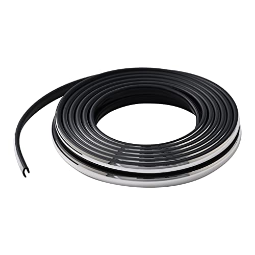 セイワ(SEIWA) 車外用品 J型ドアモール ドアガード 4.3M ブラック×クローム K434