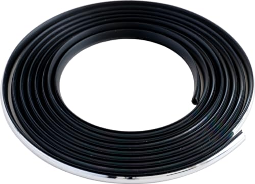 ジャスパ(JASPA) U字型 スリム ドアモール 幅7mm 全長4m クロームメッキ ブラック X350 日本製