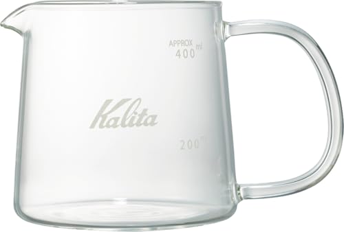 カリタ Kalita 洗いやすい コーヒー サーバー 保温 耐熱ガラス 1~2人用 400ml 電子レンジ 食洗器 対応 Jug400 #31276 コーヒー ハンド ドリップ 器具 コーヒーカラフェ デカンタ おしゃれ キャンプ ア