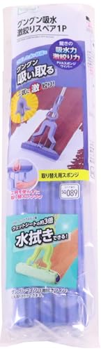 アズマ工業 グングン吸水激絞りスペア1P 交換用スペアモップ(グングン吸水激絞りワイパーF/グングンマイクロ激拭きワイパーF) 驚きの吸水力 拭き幅27cm SQ089