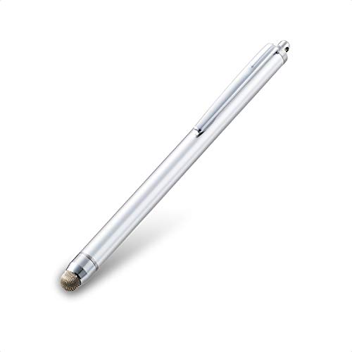エレコム タッチぺン スタイラスペン 【なめらかな導電繊維タイプ】 iPhone/iPad/Android シルバー P-TPS03SV
