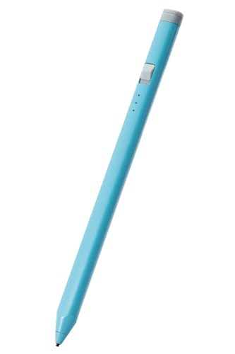 エレコム タッチペン スタイラス 鉛筆型 三角 リチウム充電式 汎用 磁気吸着 USB-C充電 ペン先交換可能 ペン先付属なし ブルー P-TPACSTEN02BU