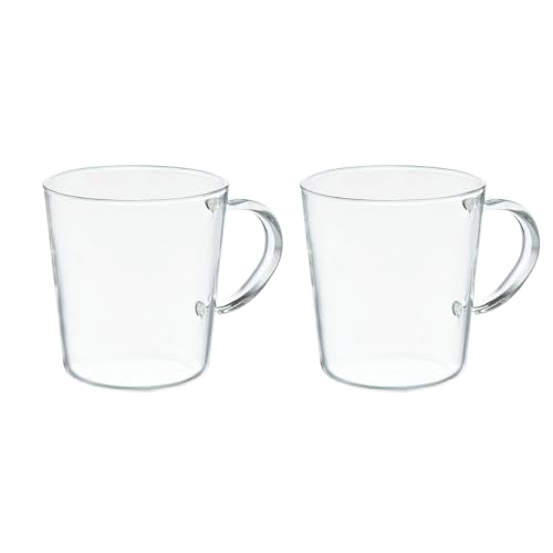 HARIO(ハリオ) ストレートマグ 2個セット 300ml コーヒー ティー グラス 電子レンジ・食洗器OK 耐熱ガ..