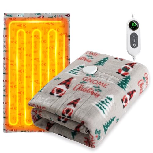 電気毛布 掛け敷き兼用 【2025冬新モデル・AI過熱保護機 &12Hタイマー付き】 電気敷毛布 ひざ掛け 10段階温度 140×80cm 日本製ヒーター採用 60S速暖 省エネ 電磁波カット ダニ退治 肩掛け でん