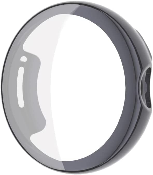 【YOUNGE】スマートウォッチ保護ケース・Google Pixel Watch用 ケース カバー メッキ/クリア 保護フィルム付き フィルム一体 保護ケース/カバー グーグルピクセル ウォッチ TPU 耐衝撃ケース/カバ