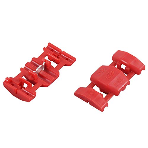 エーモン(amon) 配線コネクター 赤 AV(S)0.5~0.85sq 8個入 ドラレコの配線 電装品の取り付け 接続 エレクトロタップ プライヤーだけで配線コードを分岐 コードの切断や被覆剥き不要 貫通タップ 33