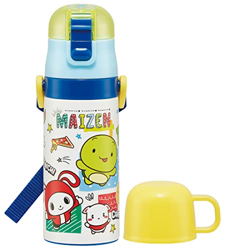 스케이터(skater) 어린이용 스테인리스 수통 2way 직접 마시기 420ml 컵 마시기 350ml 마이젠 시스터즈 23 아이에게 상냥한 경량 타입 소년 보온·보냉 소용량 타입 waterbottle 스포츠 병 귀여운