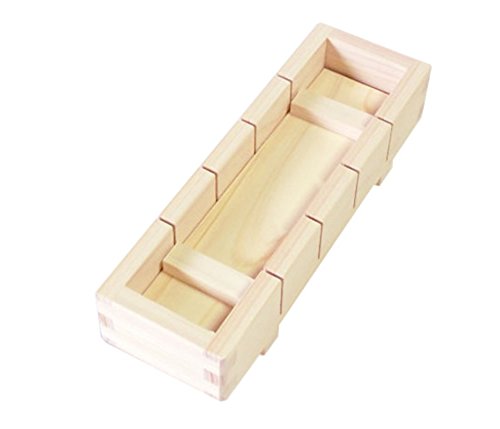 池川木材 押し寿司 型 桧 五つ切 日本製 ナチュラル 約20.5×7×3.5cm